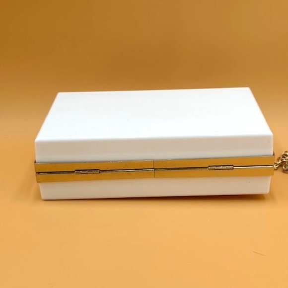 Christina Greene Pink and White Evening Clutch - Picture 3 of 6